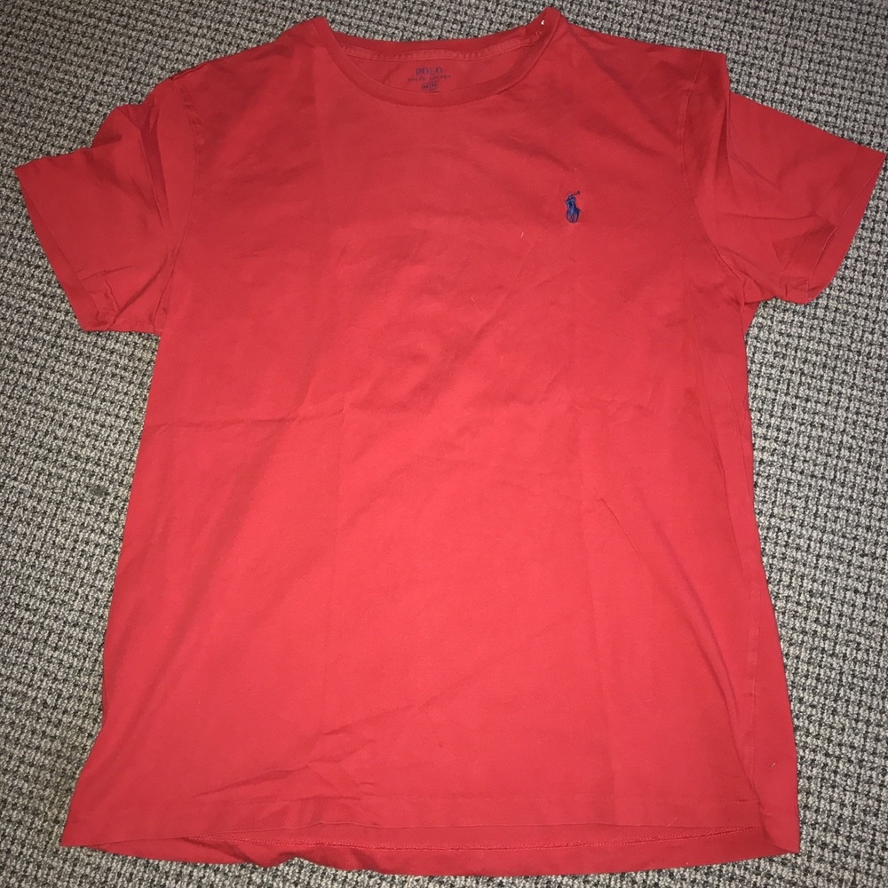 Polo Ralph Lauren Mens Medium Red T-Shirt‎